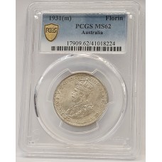 AUSTRALIA 1931 . FLORIN . PCGS MS62